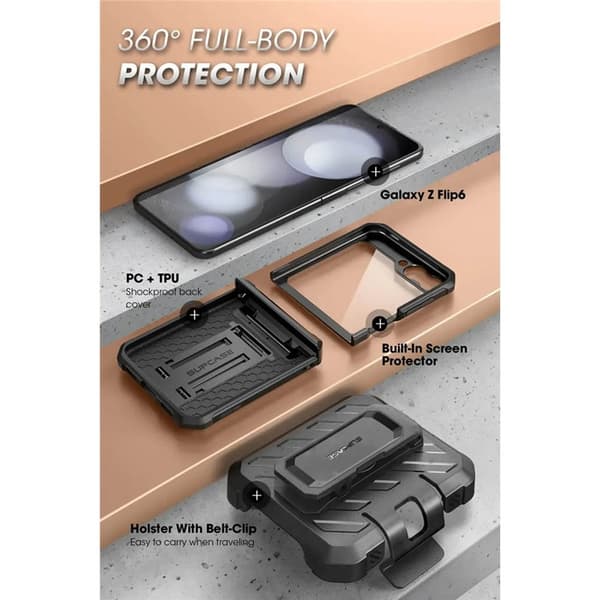 SUPCASE UB Pro Samsung Galaxy Z Flip 6 - Svart