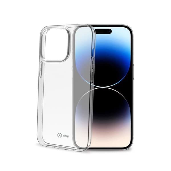Mobilcover Celly iPhone 14 Pro Sort Gennemsigtig