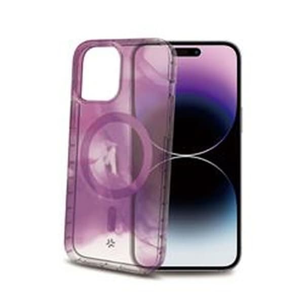 Puhelinsuoja Celly iPhone 15 Pro Max Purppura Läpinäkyvä