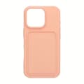 Miniatyrbild 4 av 4: Silicone Case with Card Holder iPhone 16 Pro Max - Pink