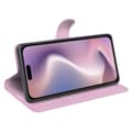 Miniatyrbild 3 av 6: iPhone 16 Fodral Litchi Textur Läder Ljus Rosa