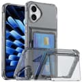 Miniatyrbild 1 av 6: iPhone 16 Skal Kickstand Med Korthållare Tonad Svart