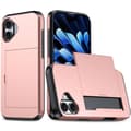 Miniatyrbild 1 av 6: iPhone 16 Skal Hybrid Med Kortfack Roséguld