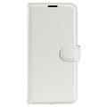 Miniatyrbild 5 av 6: iPhone 16 Pro Fodral Litchi Läder Vit