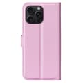 Miniatyrbild 6 av 6: iPhone 16 Pro Fodral Litchi Läder Ljusrosa