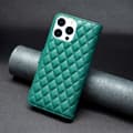 Miniatyrbild 6 av 6: iPhone 16 Pro Fodral Diamond Läder Grön