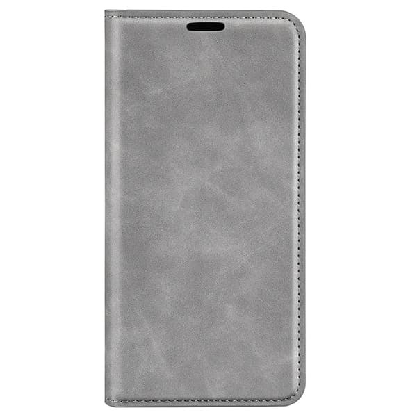 iPhone 16 Pro Fodral Flip Läder Grå