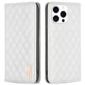 Miniatyrbild 1 av 6: iPhone 16 Pro Fodral Diamond Flip Läder Vit