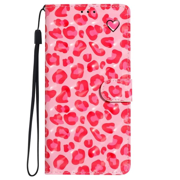 iPhone 16 Pro Fodral Rosa Leopard Mönster