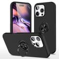 Miniatyrbild 1 av 6: iPhone 16 Pro Skal Med Ringhållare Kickstand Svart