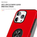 Miniatyrbild 6 av 6: iPhone 16 Pro Skal Med Ringhållare Kickstand Röd