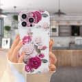 Miniatyrbild 5 av 6: iPhone 16 Pro Skal TPU Blommer Rosa