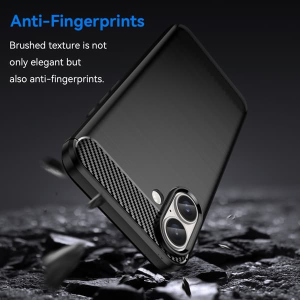 iPhone 16 Plus Skal Borstad Stål Svart