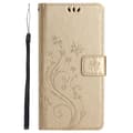 Miniatyrbild 6 av 6: iPhone 16 Plus Fodral Med Blommigt Tryck Guld