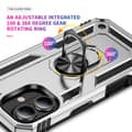 Miniatyrbild 3 av 6: iPhone 16 Plus Skal Med Ring Hybrid Silver