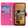 Miniatyrbild 3 av 6: iPhone 16 Pro Max Fodral Läder Litchi Textur Rosa