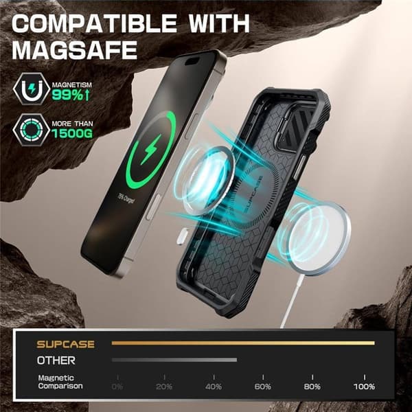 SUPCASE UB Mag XT deksel Apple iPhone 16 Pro - TiGray