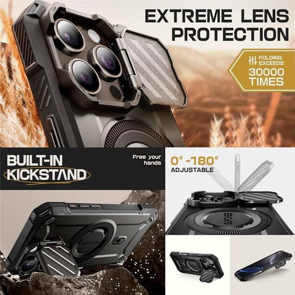 SUPCASE UB Mag XT kuori Apple iPhone 16 Pro - Musta