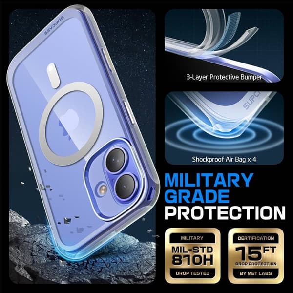 SUPCASE UB Mag Stand kotelo Apple iPhone 16 - Clear