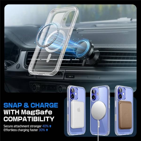 SUPCASE UB Mag Stand kotelo Apple iPhone 16 - Clear