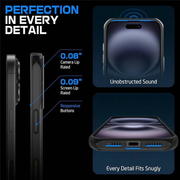 SUPCASE UB Mag Stand kotelo Apple iPhone 16 - Musta