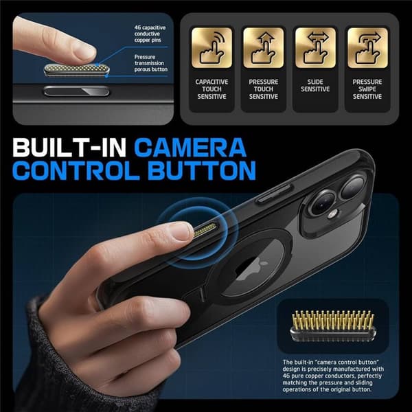 SUPCASE UB Mag Stand kotelo Apple iPhone 16 - Musta