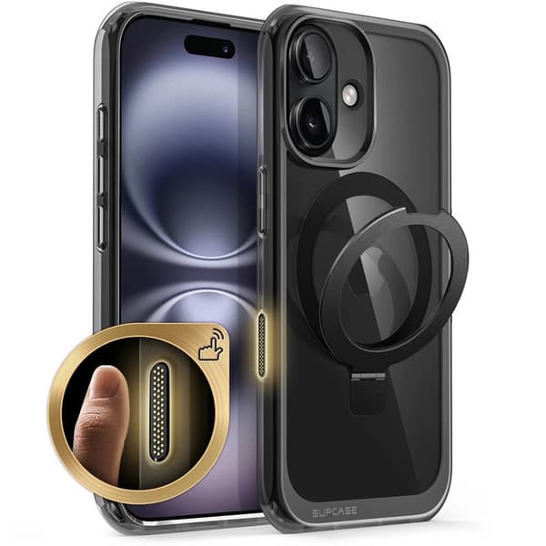 SUPCASE UB Mag Stand kotelo Apple iPhone 16 - Musta