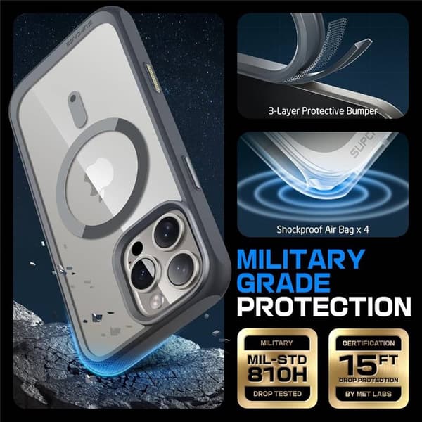 SUPCASE UB Mag deksel Apple iPhone 16 Pro - Grey
