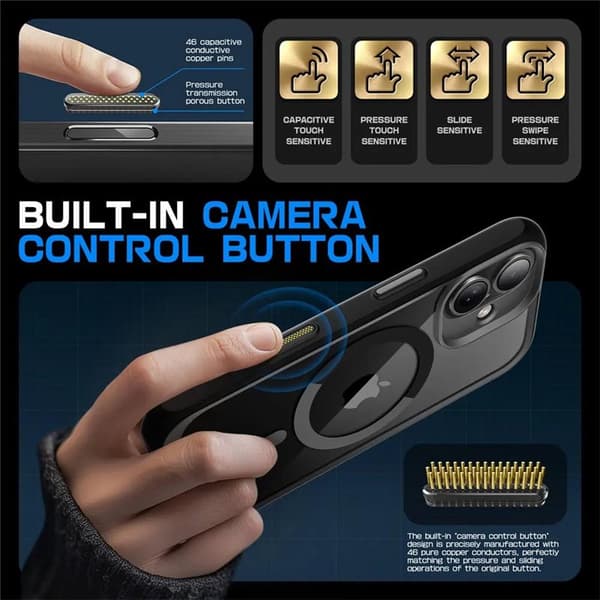 SUPCASE UB Mag kotelo Apple iPhone 16 - Musta
