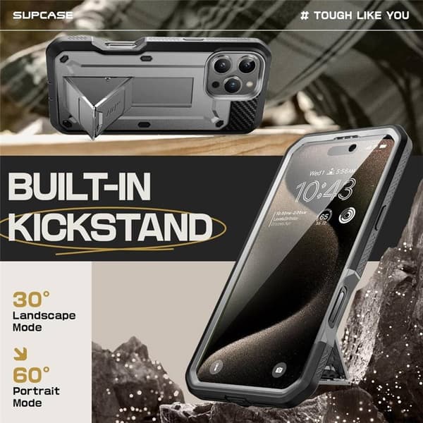 SUPCASE UB Pro kuori Apple iPhone 16 Pro Max - TiGray