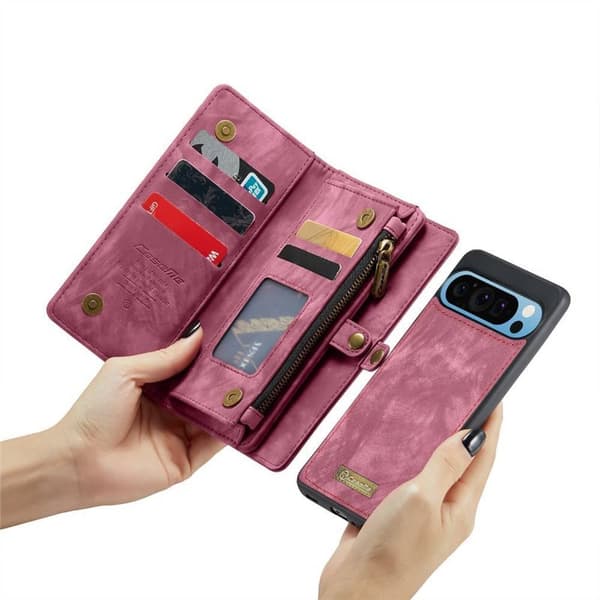 CaseMe mobilcover 008 8-kort Google Pixel 9 Pro - Rød