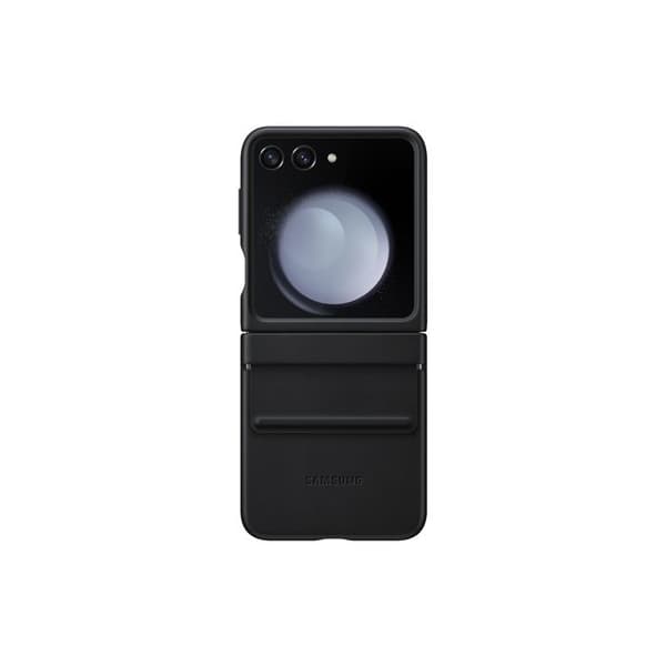 Fodral - Samsung - Galaxy Z Flip 5 - Ekologiskt läder - Svart - Mjukt - Blandat