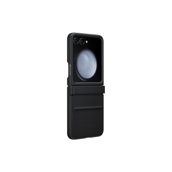 Fodral - Samsung - Galaxy Z Flip 5 - Ekologiskt läder - Svart - Mjukt - Blandat