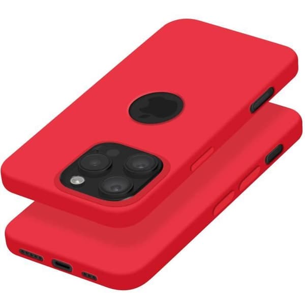 Skal till iPhone 16 Pro Max - AVIZAR - Soft Touch Mat - Flexibel silikon - Röd
