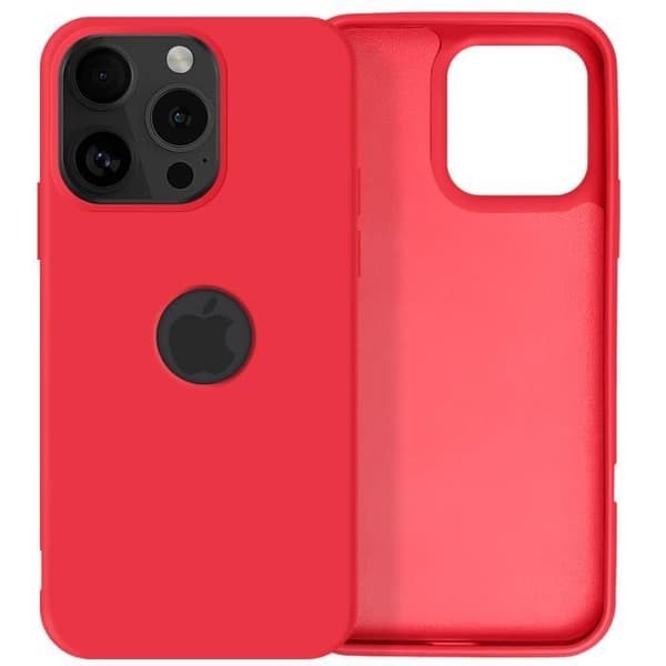 Skal till iPhone 16 Pro Max - AVIZAR - Soft Touch Mat - Flexibel silikon - Röd