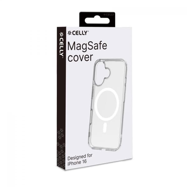 Celly iPhone 16 Skal GELSKINMAG MagSafe Genomskinlig Vit