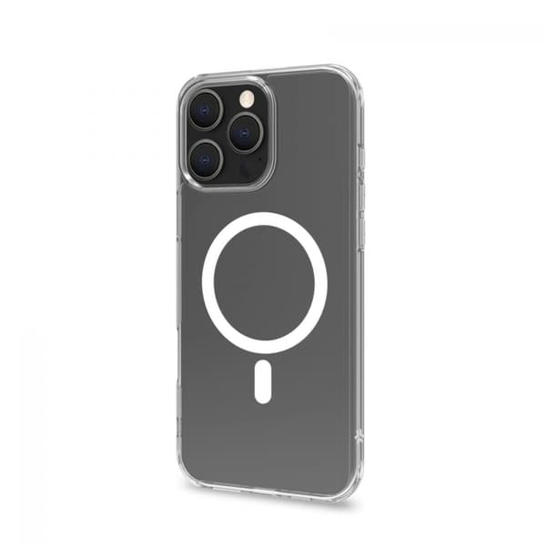 Celly iPhone 16 Pro Max Cover GELSKINMAG MagSafe Klar Hvid