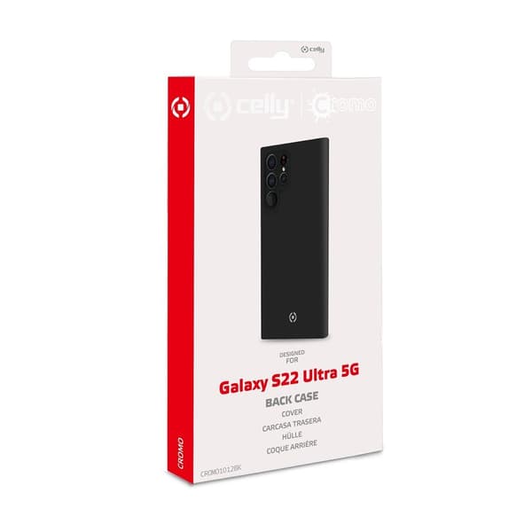 Celly Samsung Galaxy S22 Ultra Cover CROMO Sort