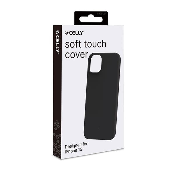 Celly iPhone 15 Kuori CROMO Musta