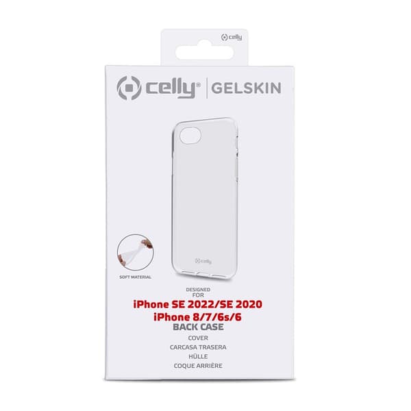 Celly iPhone 6/6S/7/8/SE Kuori GELSKIN Kirkas
