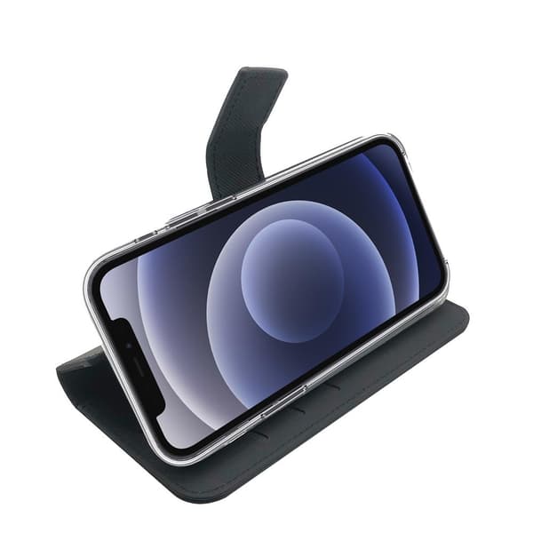 Celly iPhone 13 Mini Kotelo Wally Wallet Case Musta