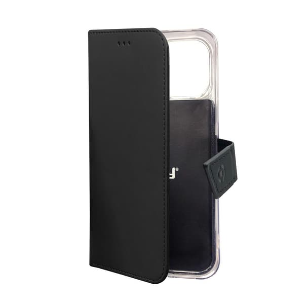 Celly iPhone 13 Kotelo Wally Wallet Case Musta