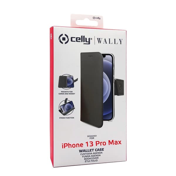 Celly iPhone 13 Pro Max Etui Wally Wallet Case Sort