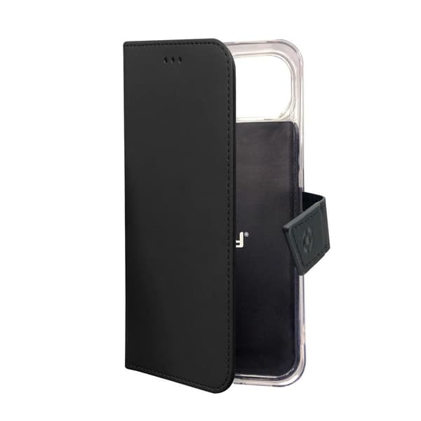 Celly iPhone 14 Kotelo Wally Wallet Case Musta