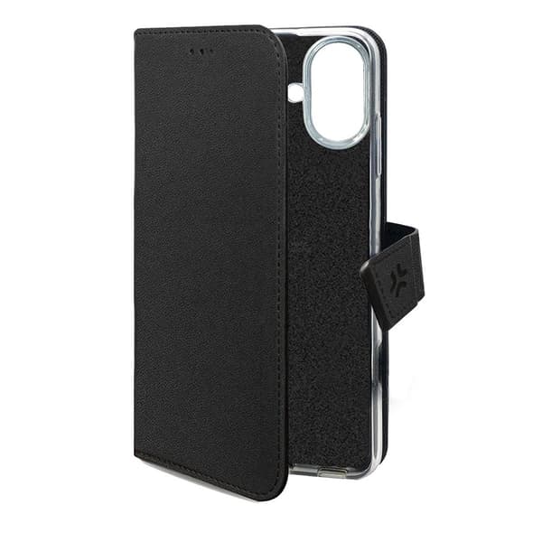 Celly iPhone 16 Plus Fodral Wally Wallet Case Svart