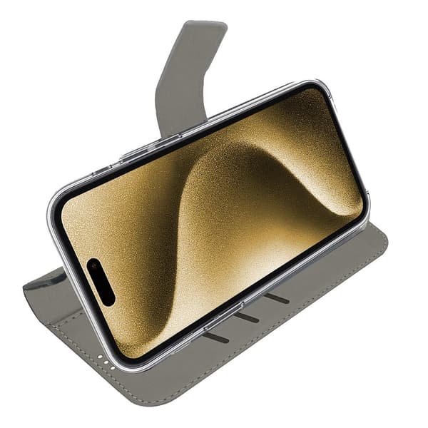 Celly iPhone 16 Plus Fodral Wally Wallet Case Svart