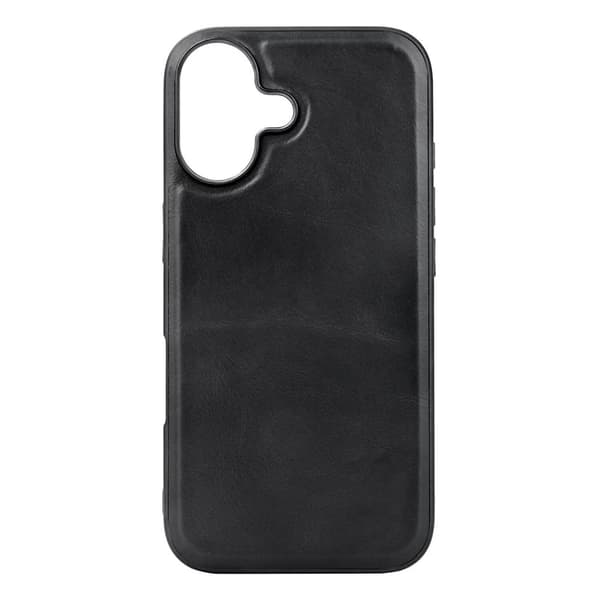 Mobilskal Läder MagSeries Svart - iPhone 16