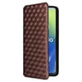 Pikkukuva 5 / 6: SKALO Motorola Moto E14 4G Kohokuvioitu PU Nahka Lompakkokotelo - Ruskea