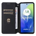 Pikkukuva 2 / 6: SKALO Motorola Moto E14 4G Kohokuvioitu PU Nahka Lompakkokotelo - Ruskea
