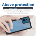 Pikkukuva 4 / 8: SKALO Motorola Moto E14 4G Iskunkestävä Clear Hybridi Suojakuori - Musta
